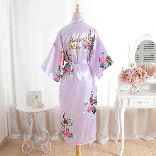 Mother Of The Bride Robes Maid of Honor Bridesmaid Robe New Satin Wedding Personalized Matching Bathrobe Sexy Floral Gift Robe