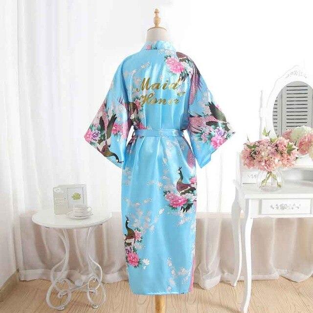 Mother Of The Bride Robes Maid of Honor Bridesmaid Robe New Satin Wedding Personalized Matching Bathrobe Sexy Floral Gift Robe