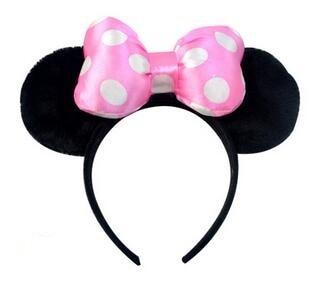 Disney Minnie Mickey Mouse Headdress Headwear Hair Accessories Kawaii Lovely Cute Soft Plush Toys For Children Kid Birthday Gift