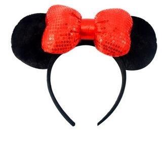 Disney Minnie Mickey Mouse Headdress Headwear Hair Accessories Kawaii Lovely Cute Soft Plush Toys For Children Kid Birthday Gift