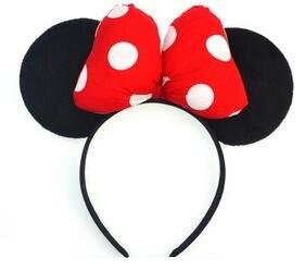 Disney Minnie Mickey Mouse Headdress Headwear Hair Accessories Kawaii Lovely Cute Soft Plush Toys For Children Kid Birthday Gift