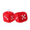 1 Pair Fuzzy Dice Dots Rear View Mirror Hanger Decoration Car Pendant Styling Accessorie