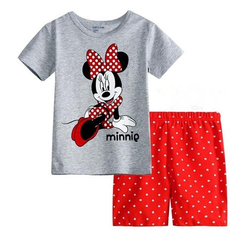 Children's Pajamas Summer Short-sleeved tshirt + shorts sports set Kids Pyjamas Boys Girls Pajamas Baby Sleepers Sleepwear 2-7T