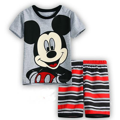 Children's Pajamas Summer Short-sleeved tshirt + shorts sports set Kids Pyjamas Boys Girls Pajamas Baby Sleepers Sleepwear 2-7T