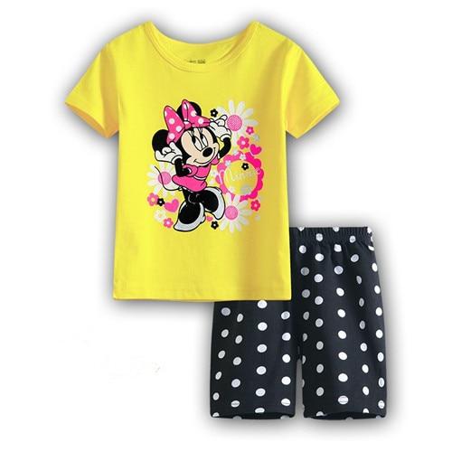 Children's Pajamas Summer Short-sleeved tshirt + shorts sports set Kids Pyjamas Boys Girls Pajamas Baby Sleepers Sleepwear 2-7T