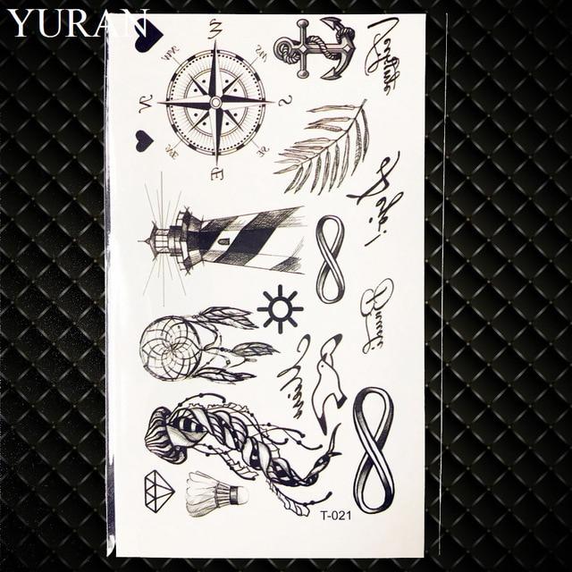 25 Style Black Infinite Temporary Tattoo Stickers Women Hands Fake Tattoo Endless Men Finger Waterproof Tatoos Small Paste