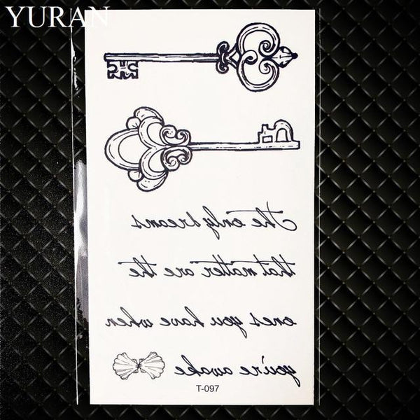 25 Style Black Infinite Temporary Tattoo Stickers Women Hands Fake Tattoo Endless Men Finger Waterproof Tatoos Small Paste