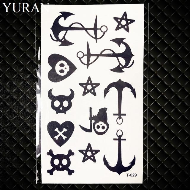 25 Style Black Infinite Temporary Tattoo Stickers Women Hands Fake Tattoo Endless Men Finger Waterproof Tatoos Small Paste