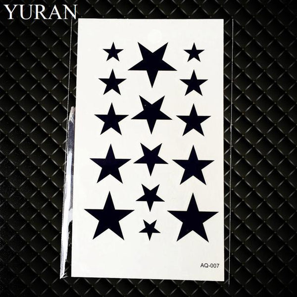 25 Style Black Infinite Temporary Tattoo Stickers Women Hands Fake Tattoo Endless Men Finger Waterproof Tatoos Small Paste