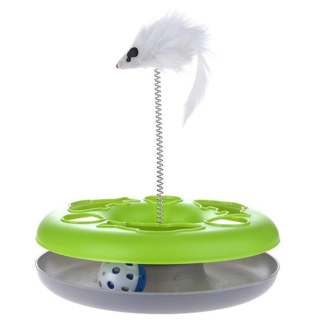 Cat Mouse Toy Crazy Amusement Disk Multifunctional Disk Play Activity Pet Funny Mouse Toys For Cats