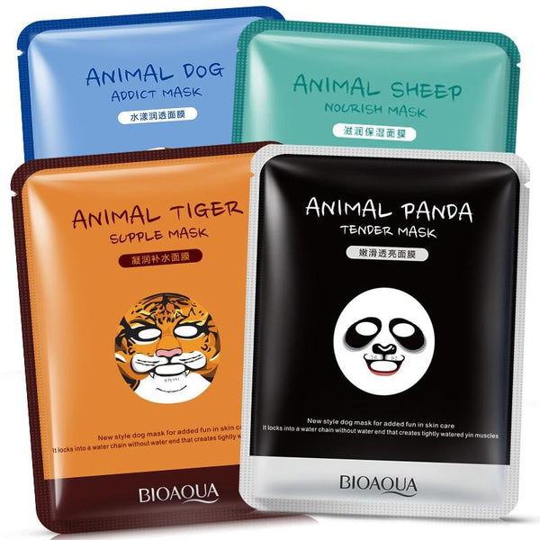 Animal Face Mask Deep Moisturizing Sheet Mask Oil Control Brighten Skin Mask for Woman Panda Tiger BIOAQUA Korean Facial Mask