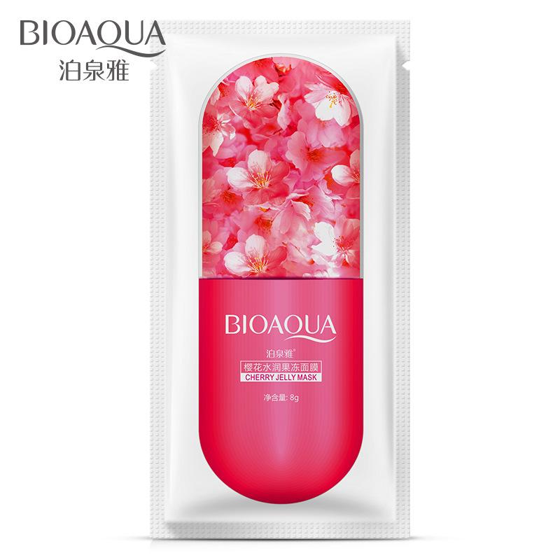 1 Pcs Cherry Jelly Skin Care Plant Facial Mask Moisturizing Oil Control Blackhead Remover Wrapped Mask Face Mask Face Care
