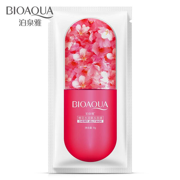 1 Pcs Cherry Jelly Skin Care Plant Facial Mask Moisturizing Oil Control Blackhead Remover Wrapped Mask Face Mask Face Care