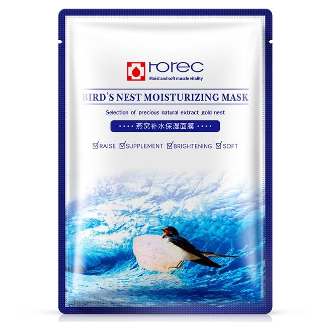 Rorec Bird's Nest Hydrating facial Mask Smooth Moist Brightening White Anti-Aging face Mask Skin Care Shrink Pore  korean mask