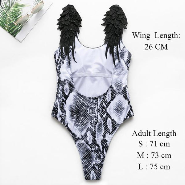 Bikinx Embroidery wing female swimsuit one piece bikini 2019 new Family matching bathing suit Sexy swimwear women kids bikini XL