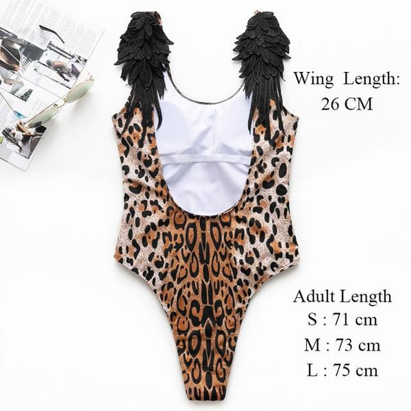 Bikinx Embroidery wing female swimsuit one piece bikini 2019 new Family matching bathing suit Sexy swimwear women kids bikini XL