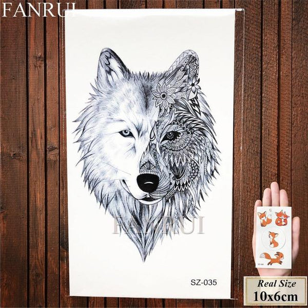 Tiger Face Design Women Tattoos Temporary Body Art Water Transfer Tatoos Fake Animals Men Ankle Sexy Arm Tattoo Makeup Tips