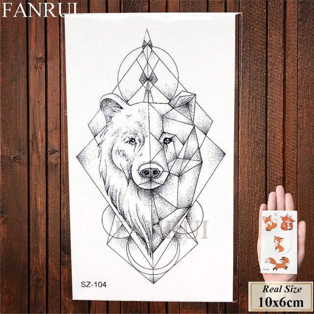 Tiger Face Design Women Tattoos Temporary Body Art Water Transfer Tatoos Fake Animals Men Ankle Sexy Arm Tattoo Makeup Tips