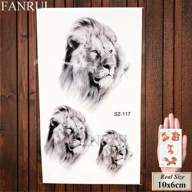 Tiger Face Design Women Tattoos Temporary Body Art Water Transfer Tatoos Fake Animals Men Ankle Sexy Arm Tattoo Makeup Tips