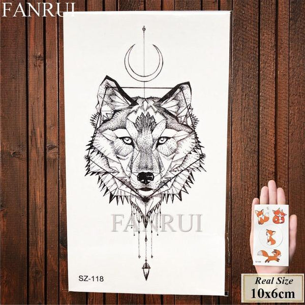 Tiger Face Design Women Tattoos Temporary Body Art Water Transfer Tatoos Fake Animals Men Ankle Sexy Arm Tattoo Makeup Tips