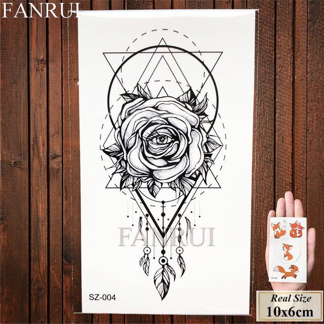Tiger Face Design Women Tattoos Temporary Body Art Water Transfer Tatoos Fake Animals Men Ankle Sexy Arm Tattoo Makeup Tips