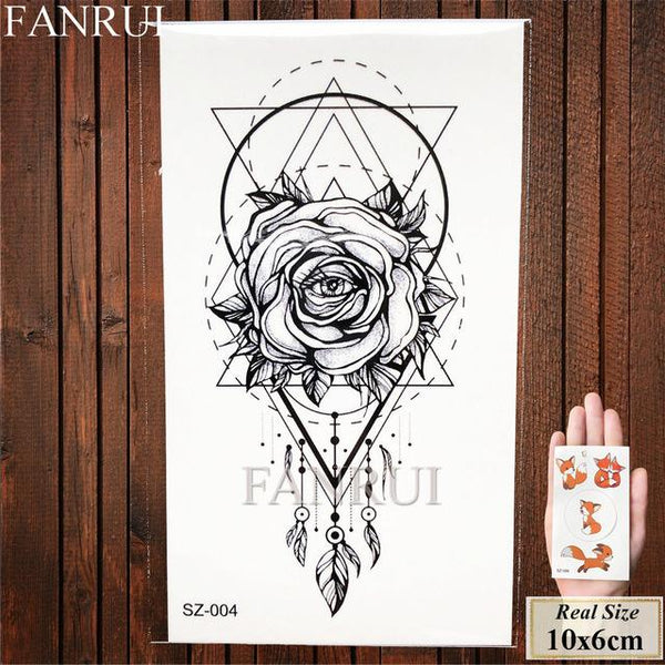 Tiger Face Design Women Tattoos Temporary Body Art Water Transfer Tatoos Fake Animals Men Ankle Sexy Arm Tattoo Makeup Tips