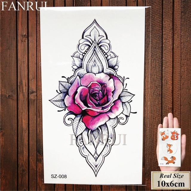 Tiger Face Design Women Tattoos Temporary Body Art Water Transfer Tatoos Fake Animals Men Ankle Sexy Arm Tattoo Makeup Tips