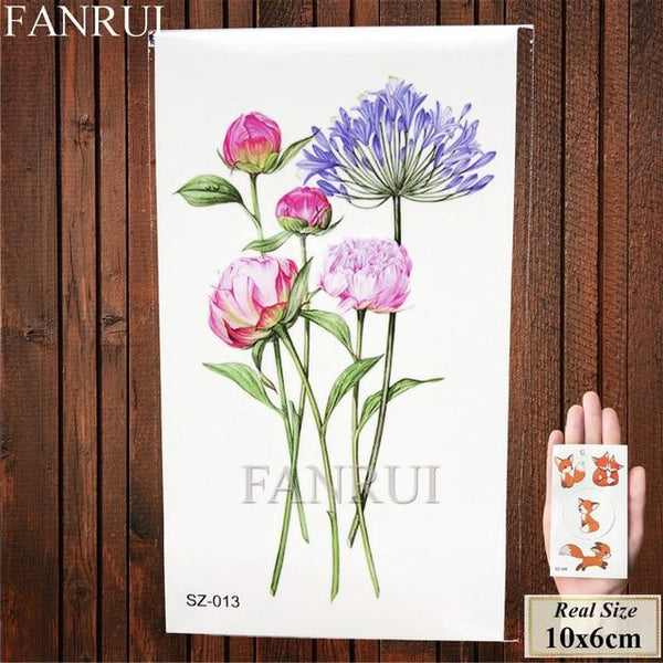 Tiger Face Design Women Tattoos Temporary Body Art Water Transfer Tatoos Fake Animals Men Ankle Sexy Arm Tattoo Makeup Tips