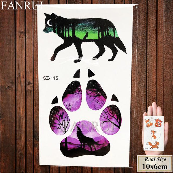 Tiger Face Design Women Tattoos Temporary Body Art Water Transfer Tatoos Fake Animals Men Ankle Sexy Arm Tattoo Makeup Tips
