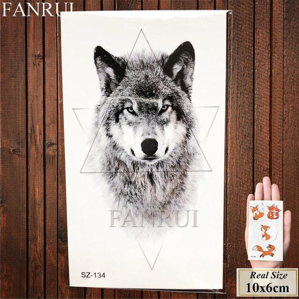 Tiger Face Design Women Tattoos Temporary Body Art Water Transfer Tatoos Fake Animals Men Ankle Sexy Arm Tattoo Makeup Tips