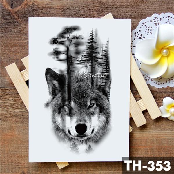 Tiger Skull Leopard dragon Waterproof Temporary Tattoo Sticker Wolf Animals Tattoos Body Art Arm Hand men Fake Tatoo
