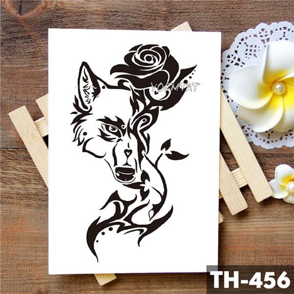 Tiger Skull Leopard dragon Waterproof Temporary Tattoo Sticker Wolf Animals Tattoos Body Art Arm Hand men Fake Tatoo