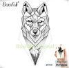 Baofuli Waterproof Temporary Tattoo Geometry Wolf Owl Sticker God Totem Black Tattoos Fake Tatoo Men Arm Body Art Animal