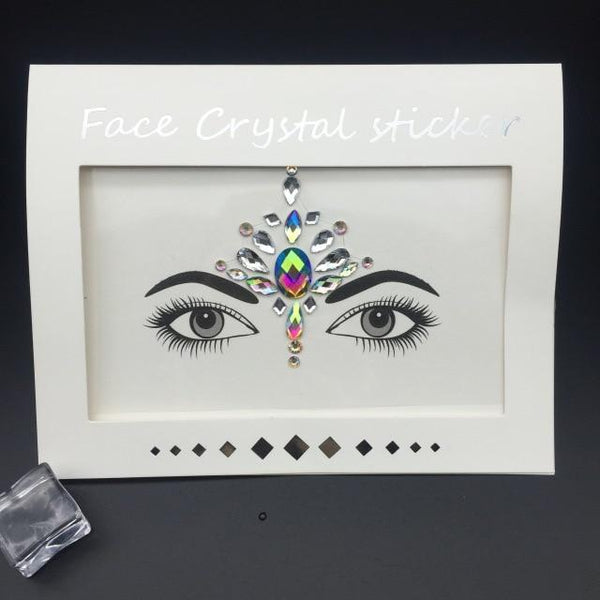 Masquerade Face Decoration DIY Jewelry Acrylic Rhinestone Festival Party Temporary Tattoo Fashion Face Stickers for Women
