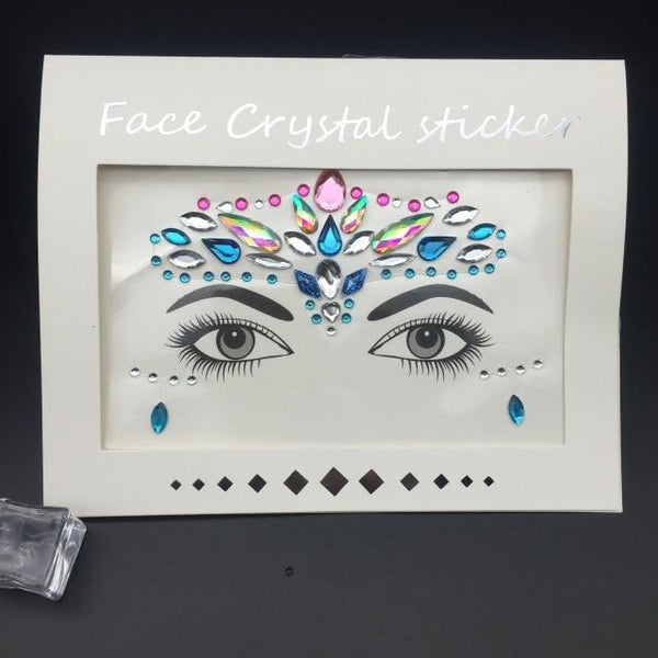 Masquerade Face Decoration DIY Jewelry Acrylic Rhinestone Festival Party Temporary Tattoo Fashion Face Stickers for Women