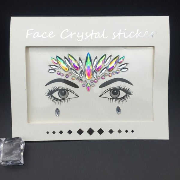 Masquerade Face Decoration DIY Jewelry Acrylic Rhinestone Festival Party Temporary Tattoo Fashion Face Stickers for Women