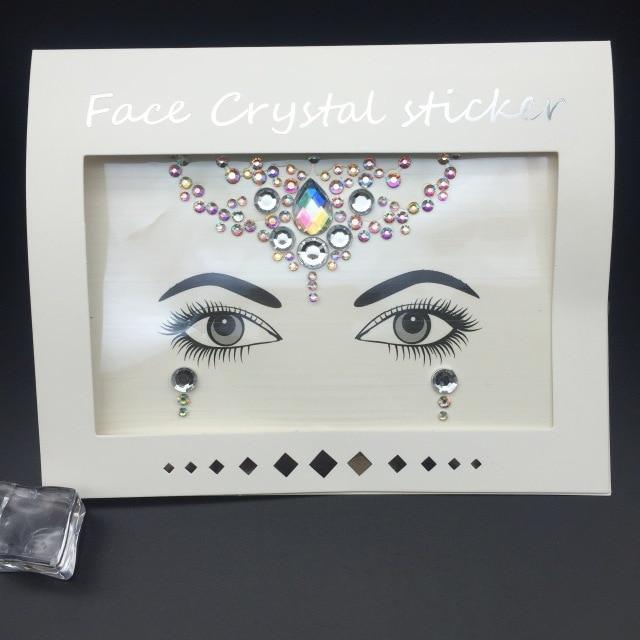 Masquerade Face Decoration DIY Jewelry Acrylic Rhinestone Festival Party Temporary Tattoo Fashion Face Stickers for Women