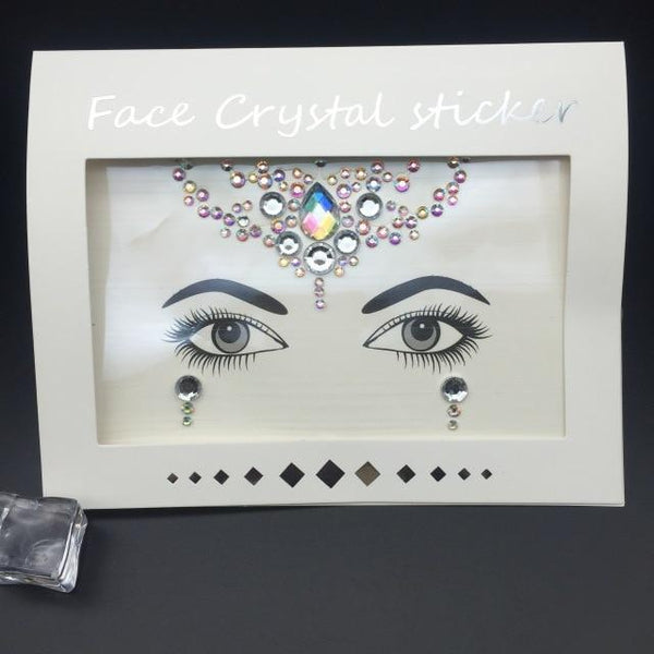 Masquerade Face Decoration DIY Jewelry Acrylic Rhinestone Festival Party Temporary Tattoo Fashion Face Stickers for Women