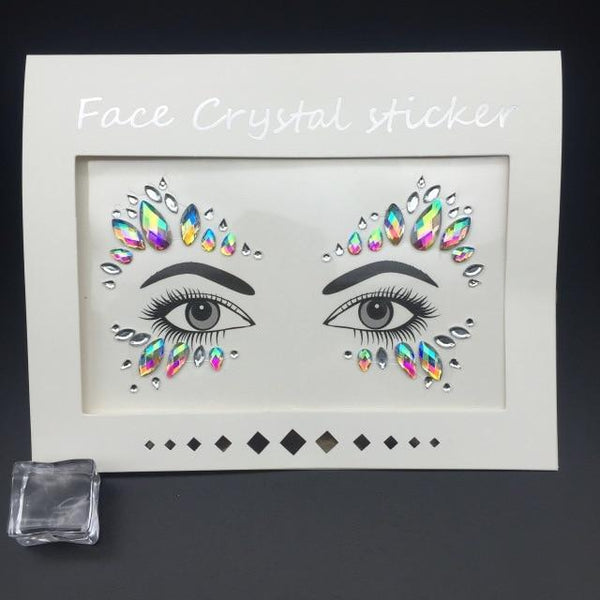 Masquerade Face Decoration DIY Jewelry Acrylic Rhinestone Festival Party Temporary Tattoo Fashion Face Stickers for Women