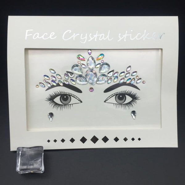 Masquerade Face Decoration DIY Jewelry Acrylic Rhinestone Festival Party Temporary Tattoo Fashion Face Stickers for Women