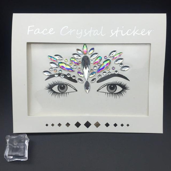 Masquerade Face Decoration DIY Jewelry Acrylic Rhinestone Festival Party Temporary Tattoo Fashion Face Stickers for Women
