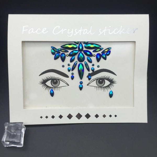 Masquerade Face Decoration DIY Jewelry Acrylic Rhinestone Festival Party Temporary Tattoo Fashion Face Stickers for Women