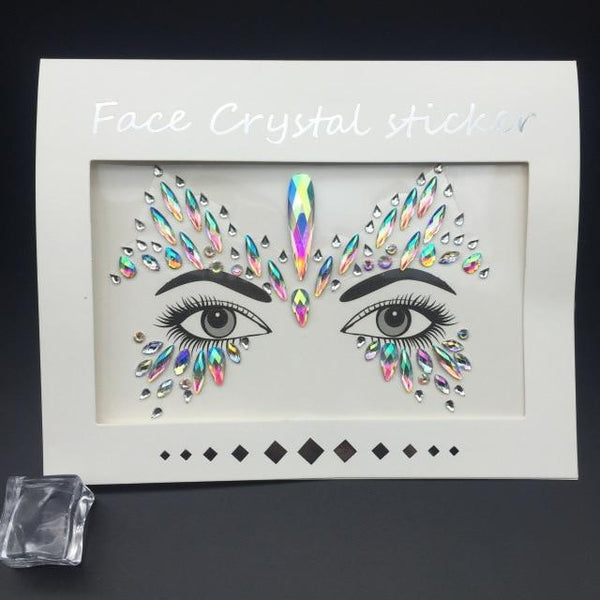 Masquerade Face Decoration DIY Jewelry Acrylic Rhinestone Festival Party Temporary Tattoo Fashion Face Stickers for Women