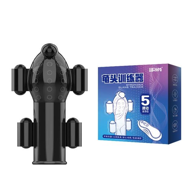 Omysky Electric Shock Glans Vibrators Ring For Male Masturbator Penis Delay Lasting Trainer Dick Massager Adult Sex Toy For Men