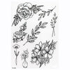 2019 New Waterproof Temporary Tattoo Sticker Old School Rose Pattern Tattoo Water Transfer Tattoo Flash Tattoo