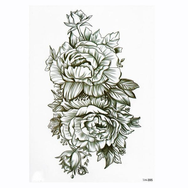 2019 New Waterproof Temporary Tattoo Sticker Old School Rose Pattern Tattoo Water Transfer Tattoo Flash Tattoo