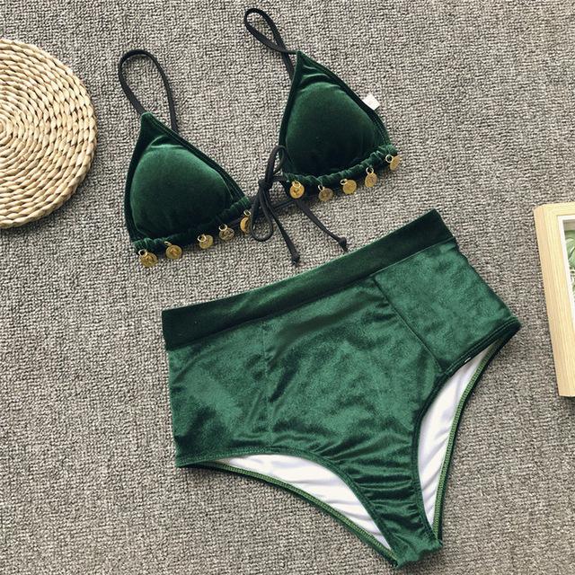 Peachtan Bandeau tassel bikinis 2019 woman crochet swimsuit female Thong swimwear bathing suit women bathers sexy micro bikini