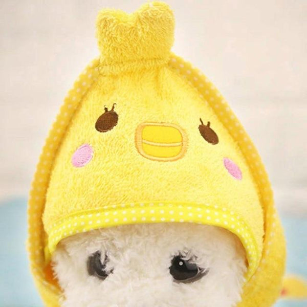 Cute Dog Towel Microfiber Drying Pet Bath Towel Super Absorbent Dog Bathrobe Puppy Cat Cartoon Grooming Bath Towel with Hoodies