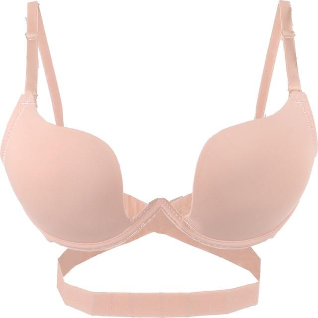 Women bra Low Cut Women Sexy Push Up Bra Backless Convertible Seamless Bra