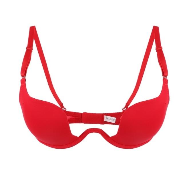 Women bra Low Cut Women Sexy Push Up Bra Backless Convertible Seamless Bra